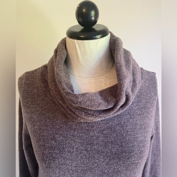 Wonderland Orange Cowl Neck Long Sleeve Fleece Dress Raisin Color Size Small - Picture 9 of 9